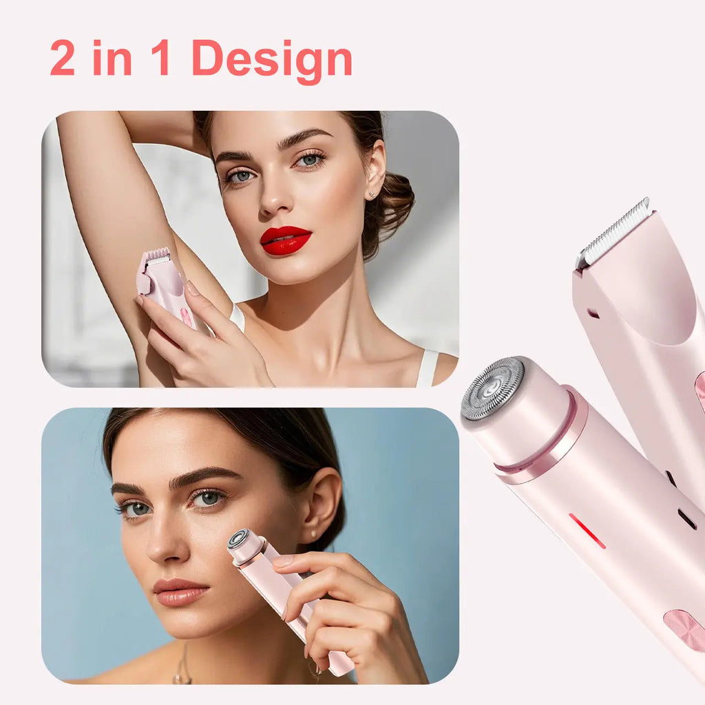 Dual-Use Charging Electric Hair Trimming Tool for Ladies, Cordless Washable Device