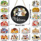 🔥 LIMITED-TIME 50% OFF — 16 Pcs Interchangeable Welcome Sign for Front Door
