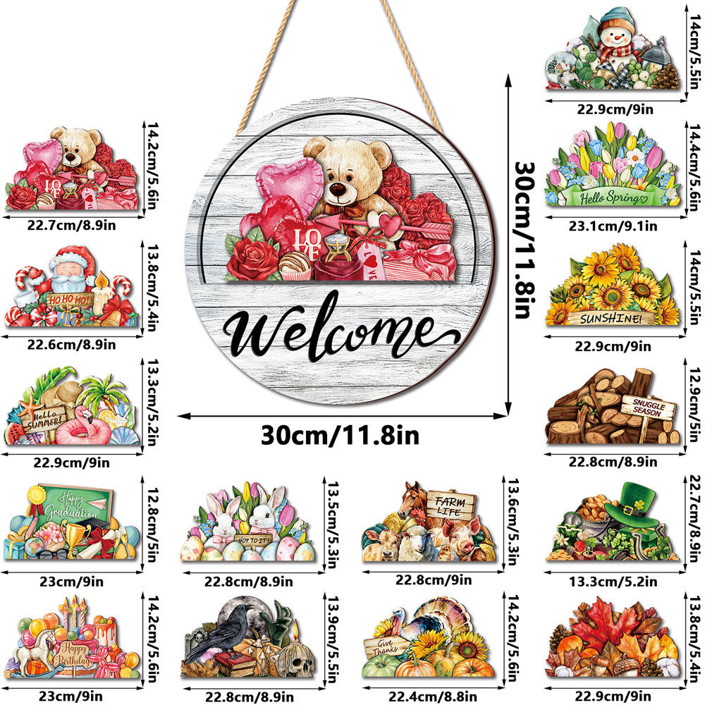 🔥 LIMITED-TIME 50% OFF — 16 Pcs Interchangeable Welcome Sign for Front Door