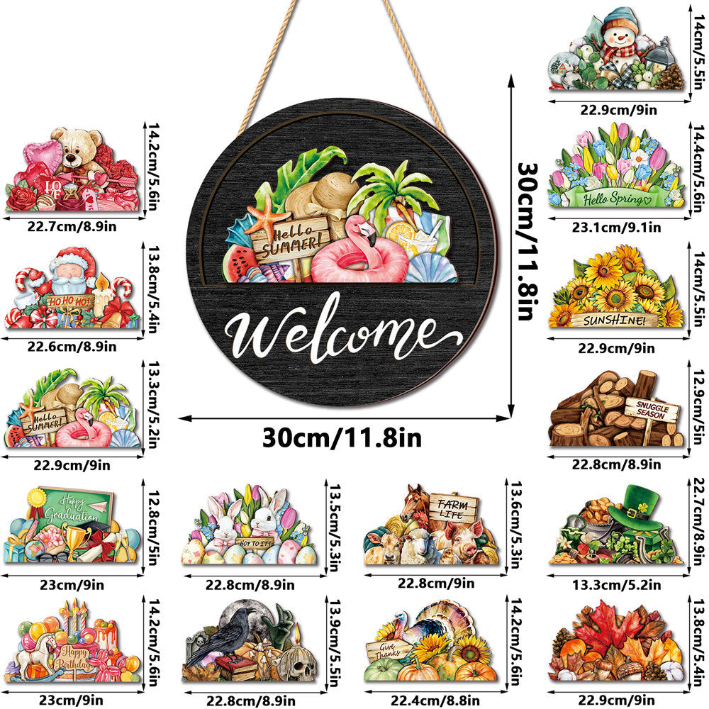 🔥 LIMITED-TIME 50% OFF — 16 Pcs Interchangeable Welcome Sign for Front Door